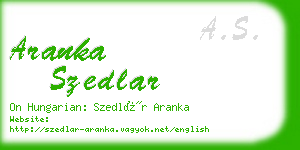 aranka szedlar business card